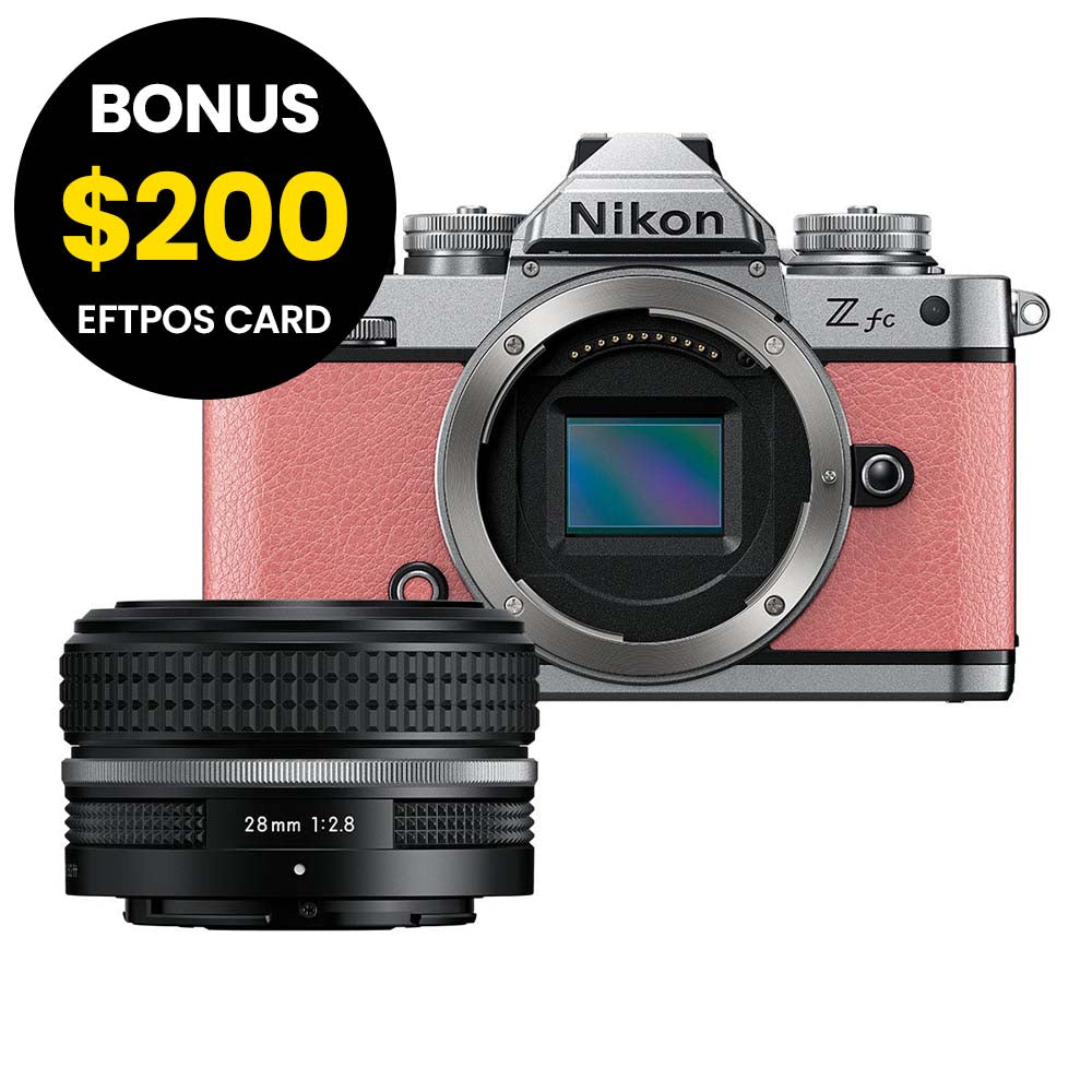 Nikon Z fc Body Coral Pink with Nikkor Z 28mm f/2.8 (SE)