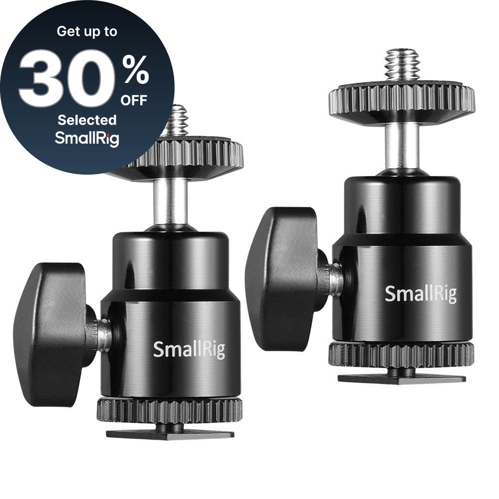 SmallRig 1/4 Camera Hot shoe Mount with Additional 1/4 Screw (2pcs Pack)2059