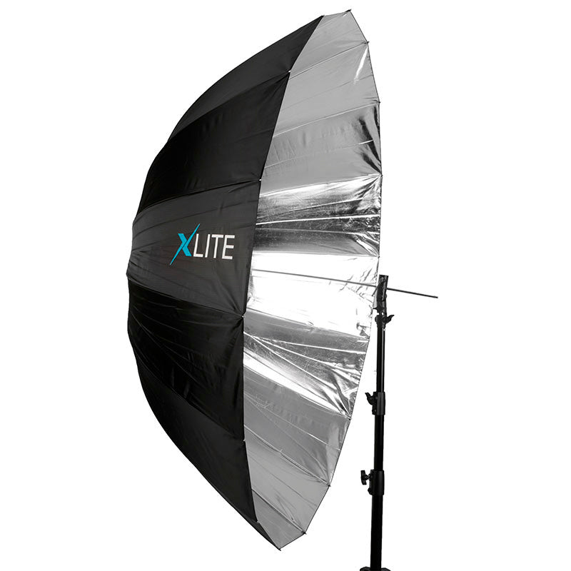 Xlite Deep Parabolic Black/Silver Umbrella 165cm