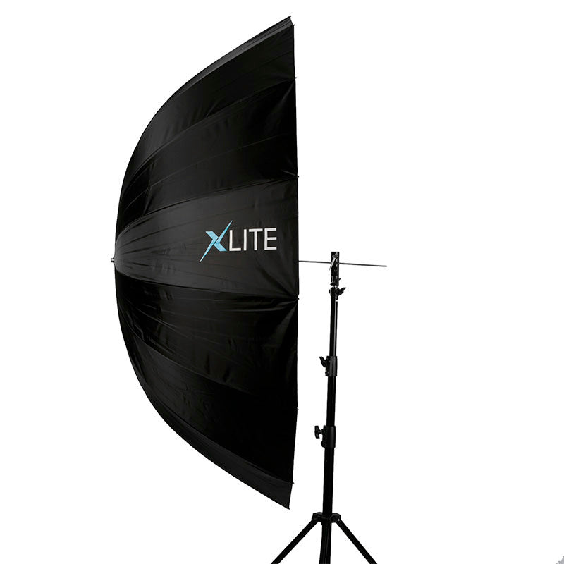Xlite Deep Parabolic Black/Silver Umbrella 165cm