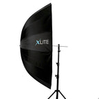 Xlite Deep Parabolic Black/Silver Umbrella 165cm