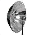 Xlite Deep Parabolic Black/Silver Umbrella 165cm