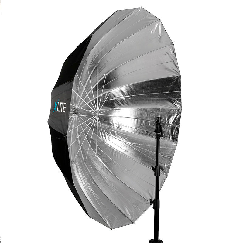 Xlite Deep Parabolic Black/Silver Umbrella 165cm