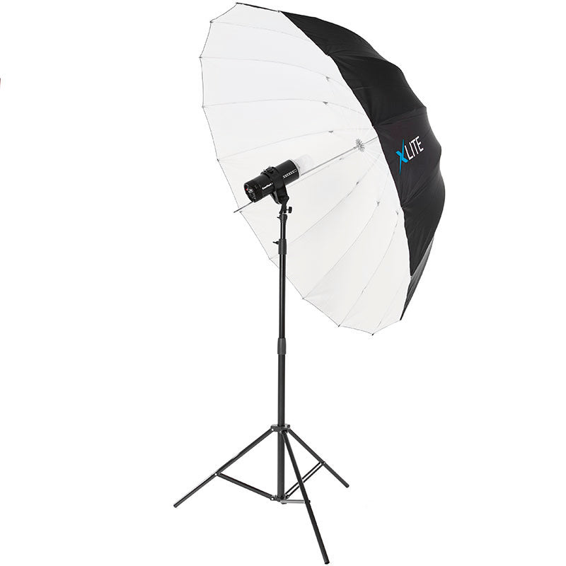 Xlite Deep Parabolic Black White Umbrella 165cm