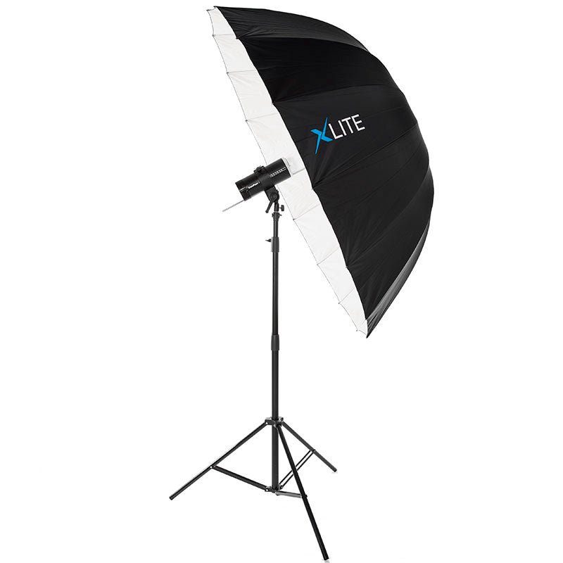 Xlite Deep Parabolic Black White Umbrella 165cm