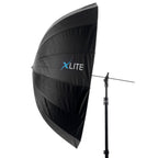 Xlite Deep Parabolic Black / Silver Umbrella 105cm