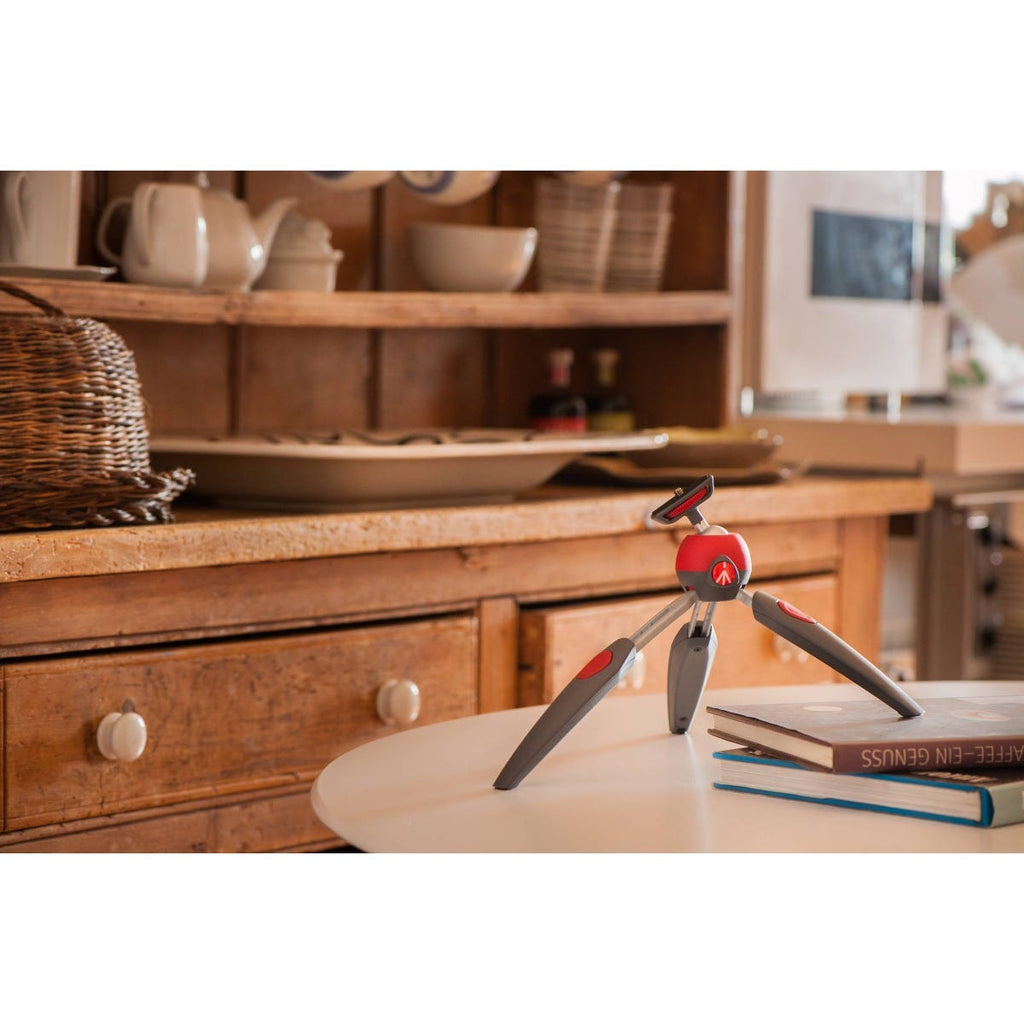 Manfrotto Tripod Mini Pixi EVO Red Ball Head 2 Section  (MTPIXIEVO-RD)