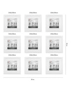 Gallery Wall Set - 9 Square White Photo Frames 