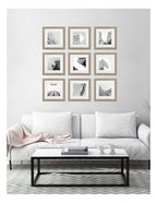 Gallery Wall Set - 9 Square Natural Oak Photo Frames