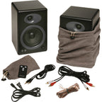Audioengine A5+ Wireless Bookshelf Speakers with DS2 Speaker Stands (Black)
