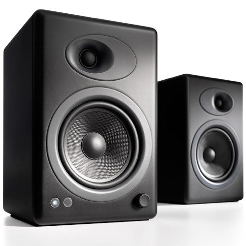 Audioengine A5+ Wireless Bookshelf Speakers with DS2 Speaker Stands (Black)