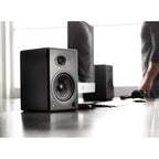 Audioengine A5+ Wireless Bookshelf Speakers with DS2 Speaker Stands (Black)