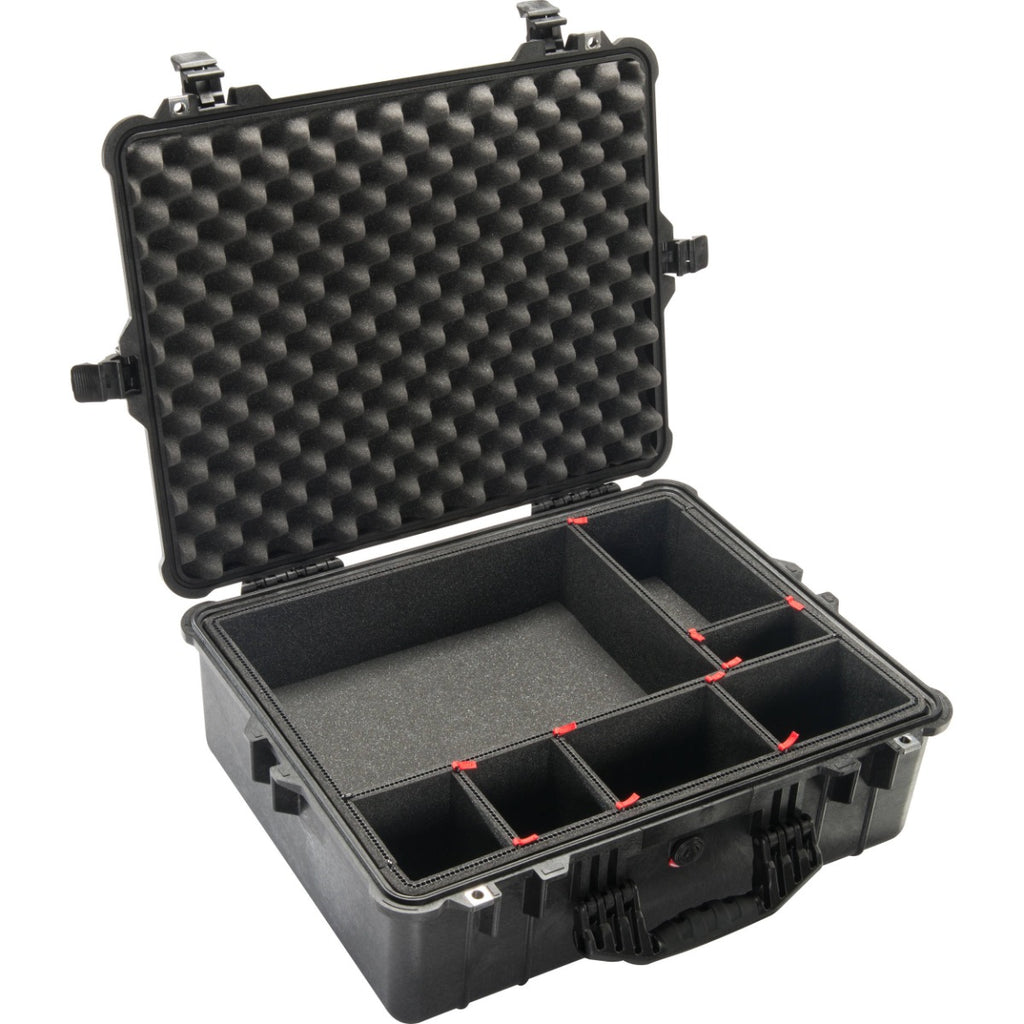 Pelican 1600 Case - Black with TrekPak Dividers