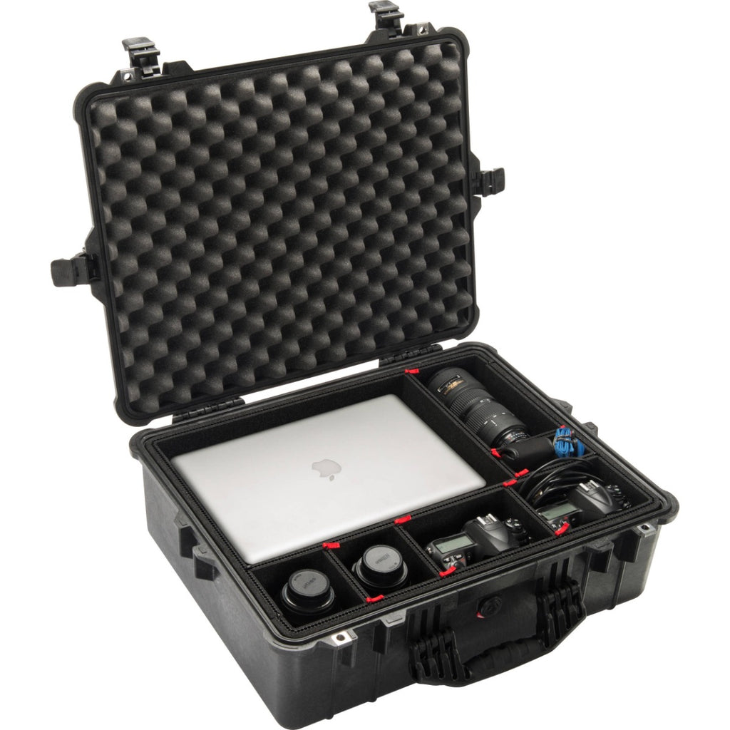 Pelican 1600 Case - Black with TrekPak Dividers