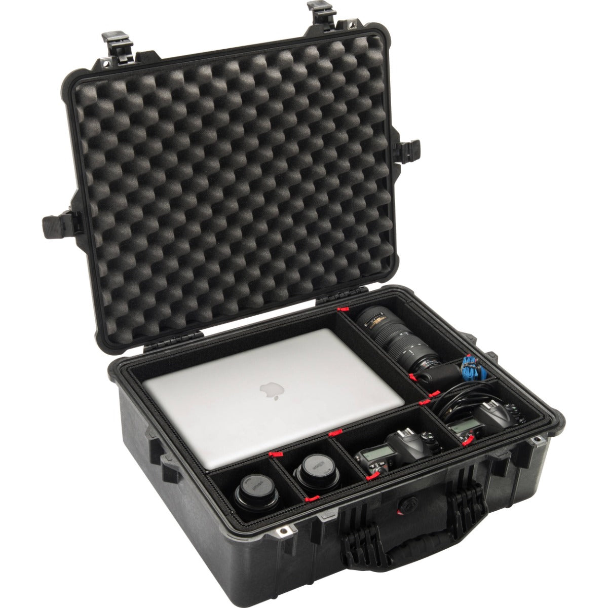 Pelican 1600 Case - Black with TrekPak Dividers