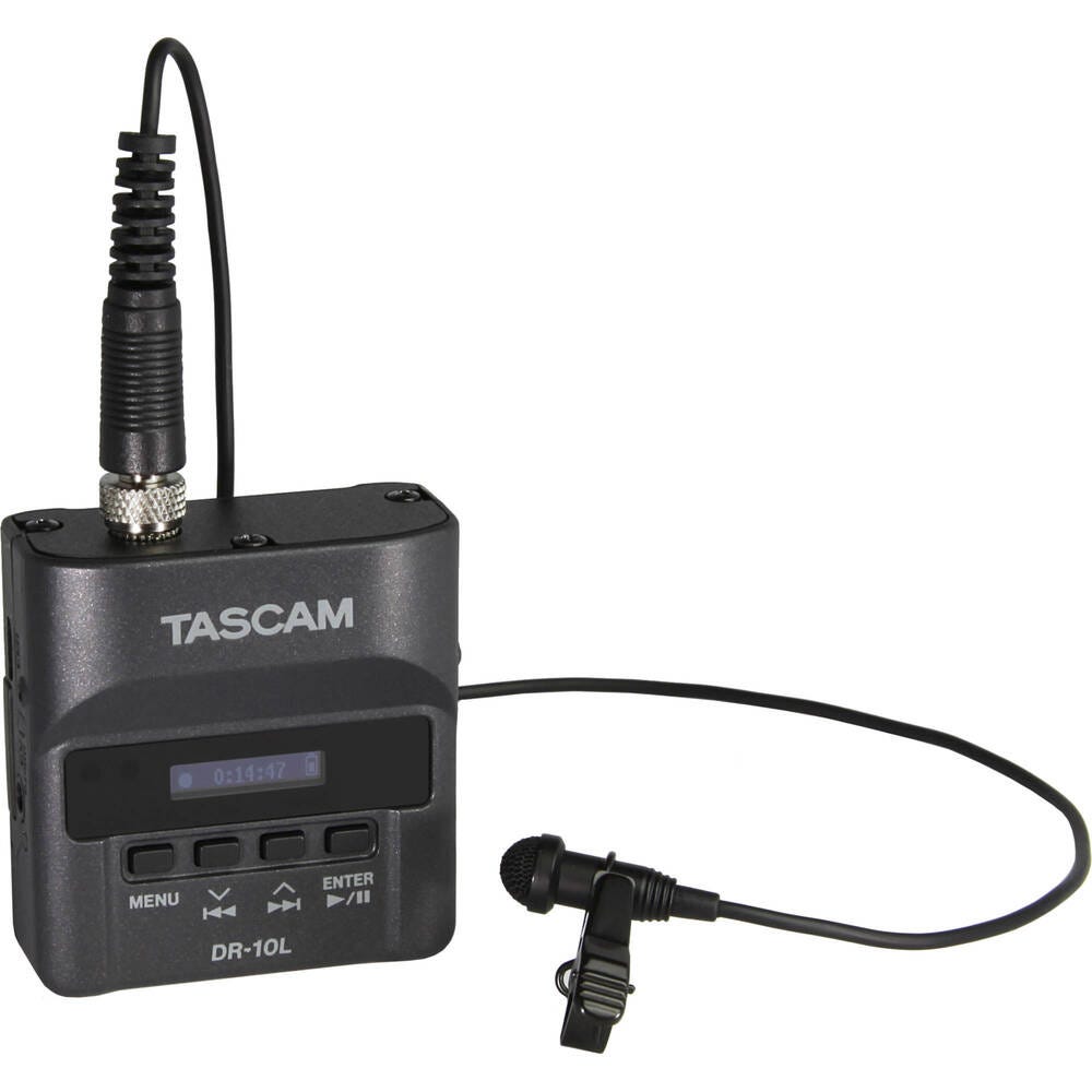 Tascam DR-10L Ultra-Compact Audio Field Recorder with Lavalier Mic