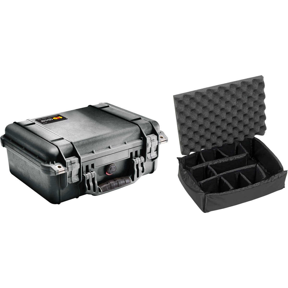 Pelican 1450 Case - Black with Padded Dividers