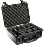 Pelican 1450 Case - Black with Padded Dividers