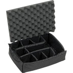 Pelican 1450 Case - Black with Padded Dividers