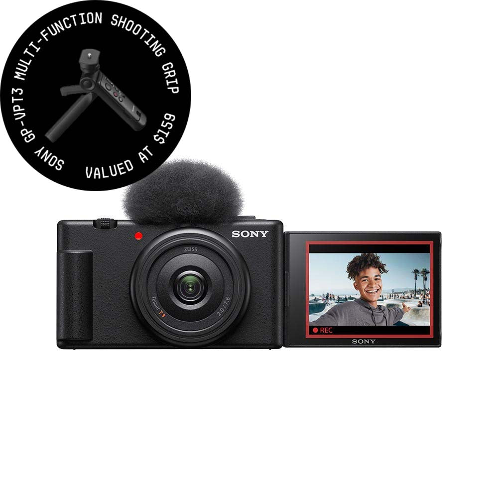 Sony ZV-1F Vlog Camera - Black