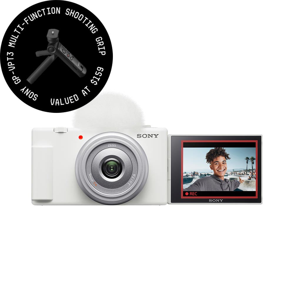 Sony ZV-1F Vlog Camera - White