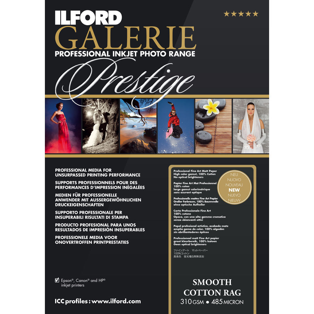 Ilford Galerie Smooth Cotton Rag 310gsm A2 - 25 Sheets