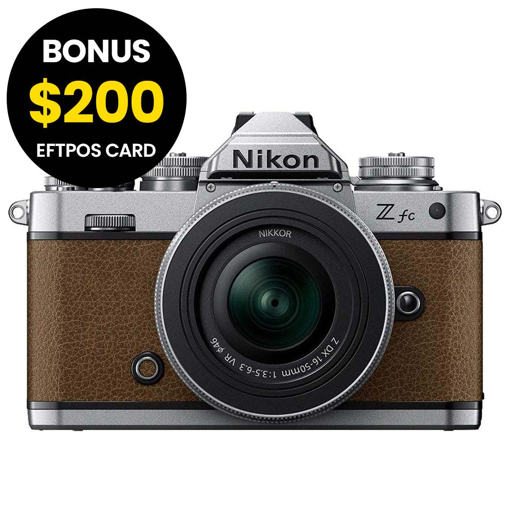 Nikon Z fc Walnut Brown with Nikkor Z DX 16-50mm VR SL