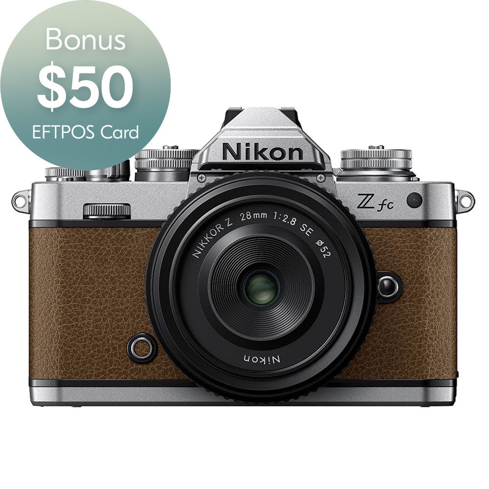 Nikon Z fc Walnut Brown with Nikkor Z 28mm f/2.8 (SE)