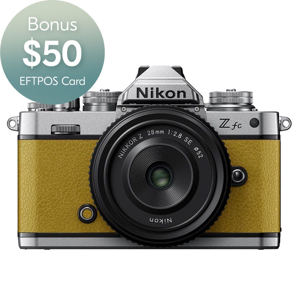 Nikon Z fc Mustard Yellow with Nikkor Z 28mm f/2.8 (SE)