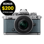 Nikon Z fc Chalk Blue with Nikkor Z 16-50mm VR and Z 50-250mm VR Lens