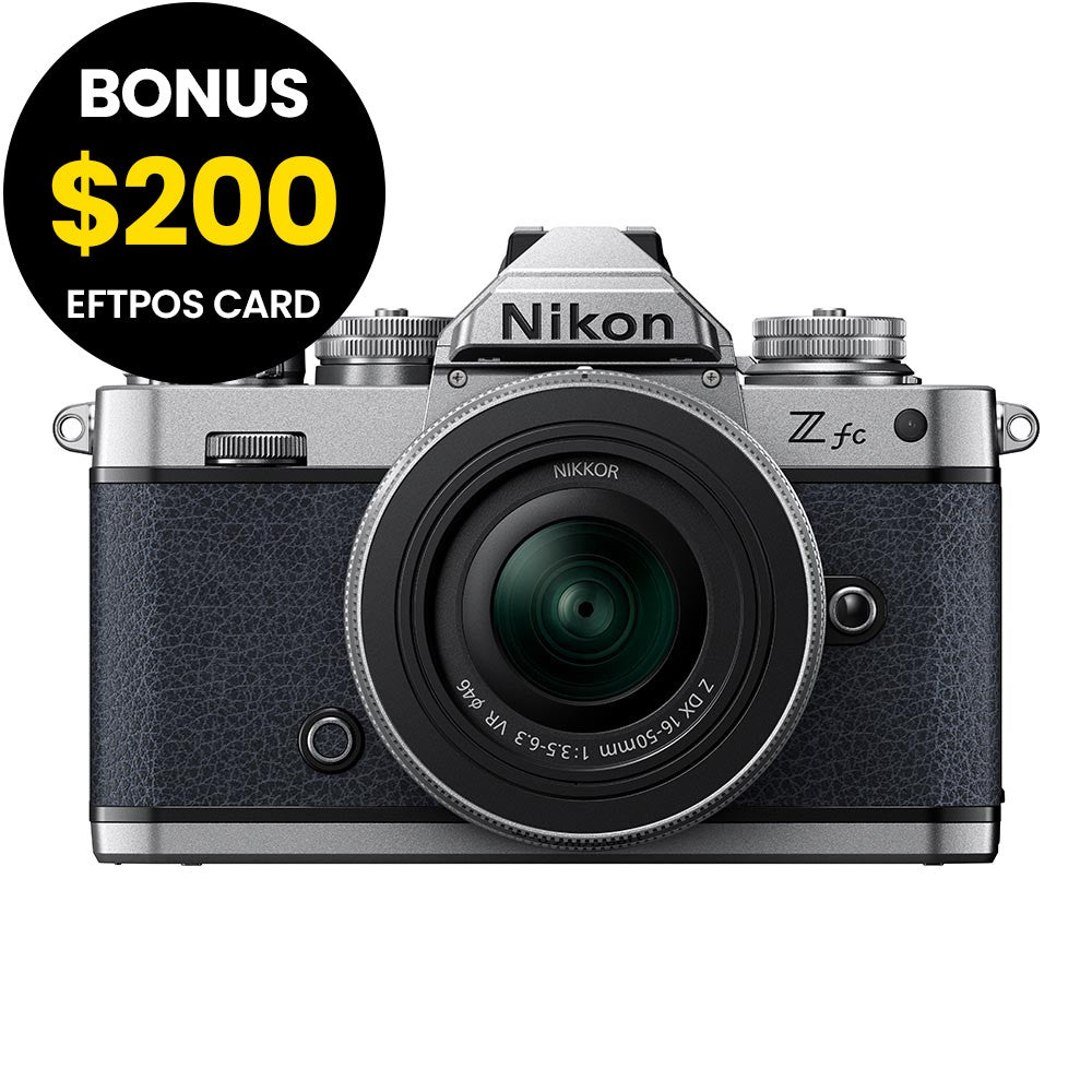 Nikon Z fc Midnight Grey with Nikkor Z 16-50mm VR and Z 50-250mm VR Lens