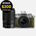 Nikon Z fc Olive Green with Nikkor Z 16-50mm VR and Z 50-250mm VR Lens