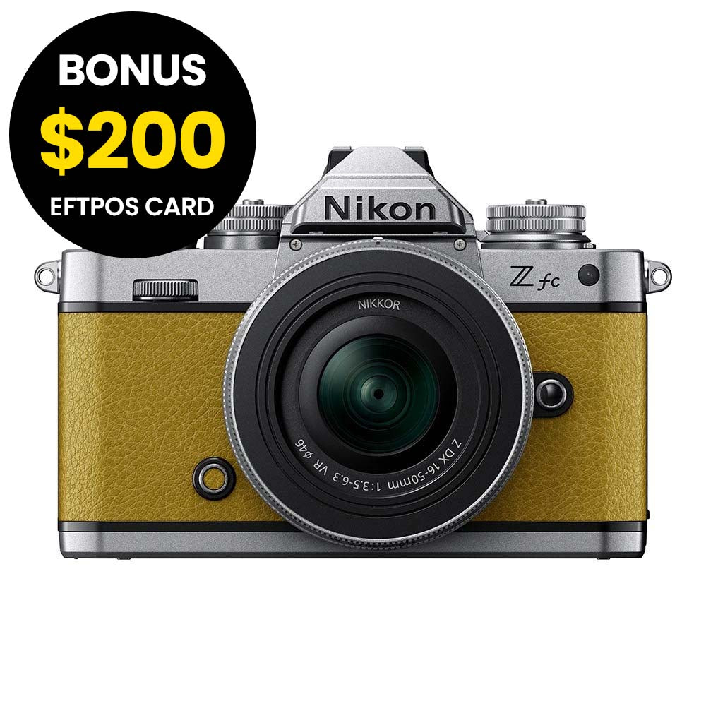 Nikon Z fc Mustard Yellow with Nikkor Z DX 16-50mm VR SL