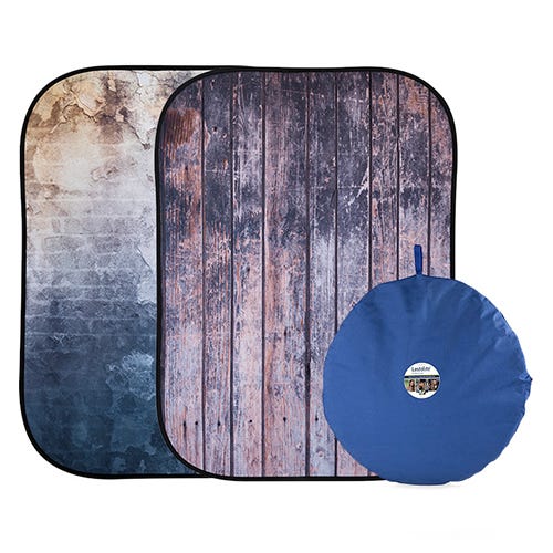 Lastolite Collapsible Background 1.5 x 2.1m - Urban Derelict Wall / Woodwall