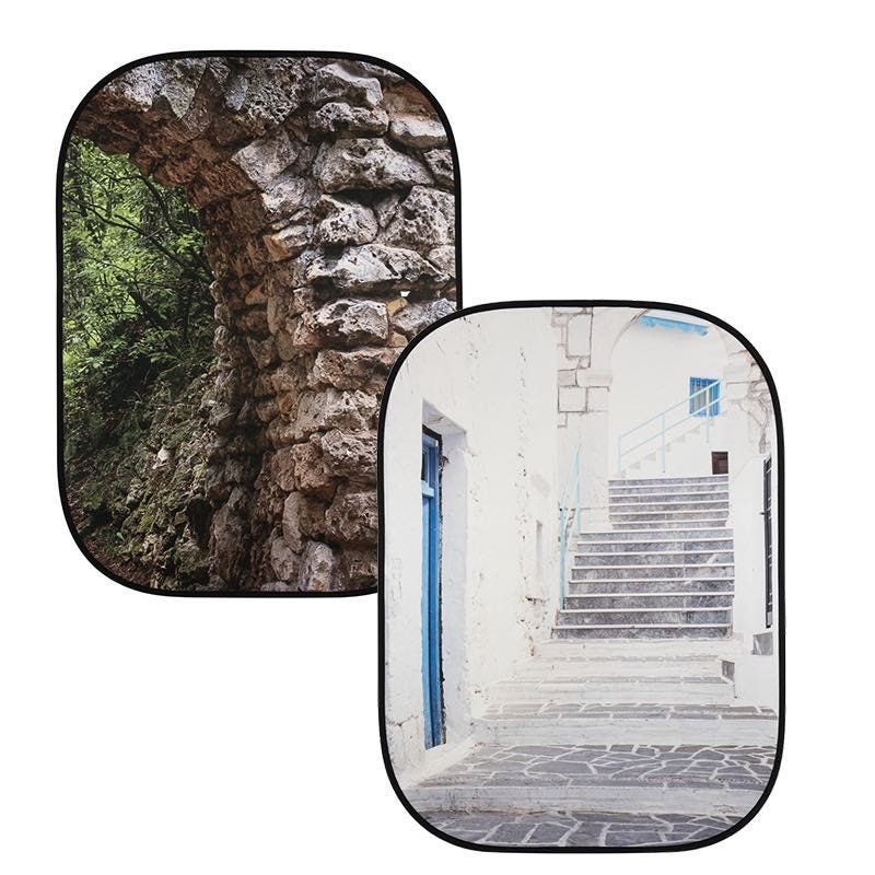 Lastolite Collapsible Background 1.5 x 2.1m - Stone Arch / Grecian Steps