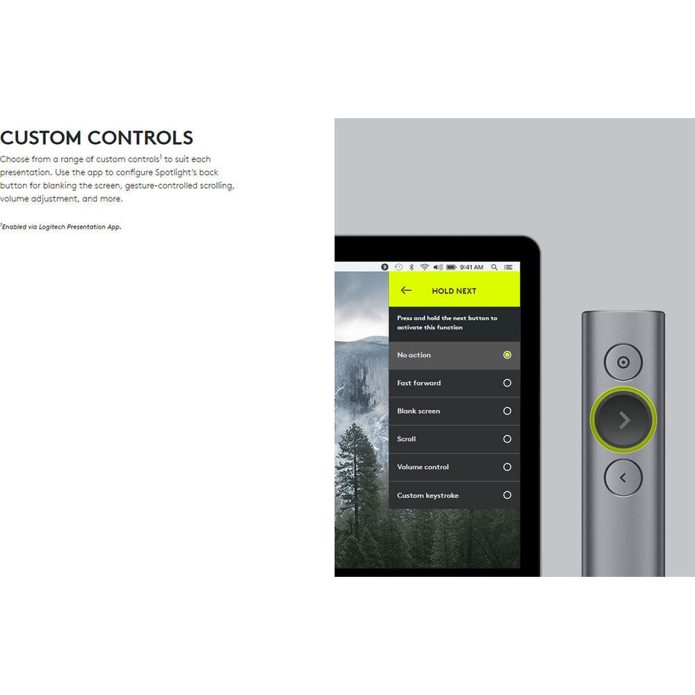 Logitech Spotlight Wireless Presentation Remote (Slate)
