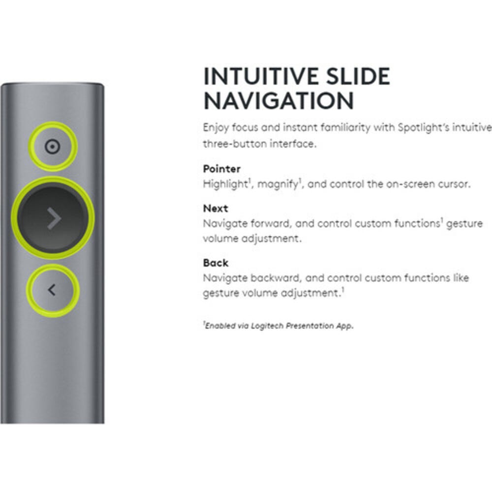Logitech Spotlight Wireless Presentation Remote (Slate)