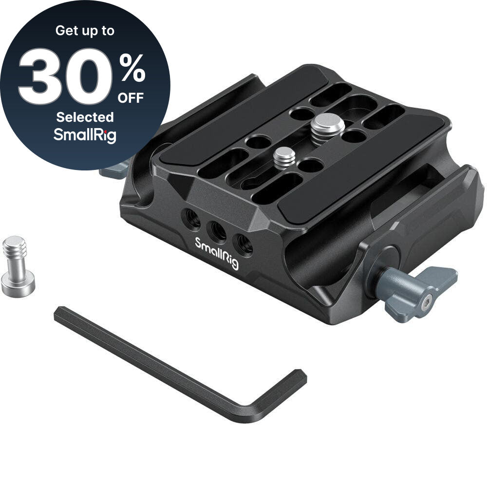 SmallRig Universal LWS Baseplate with Dual 15mm Rod Clamp
