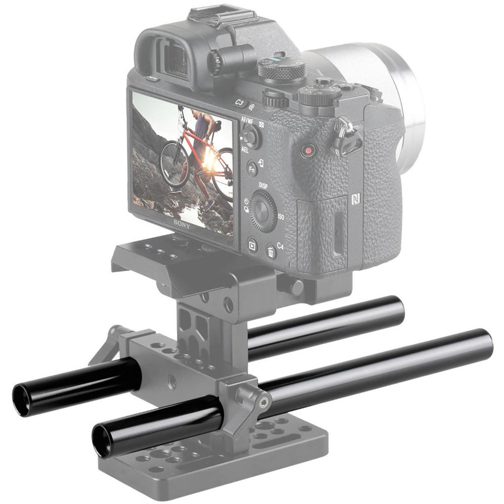 SmallRig 15mm Black Aluminum Alloy Rod (M12-200mm / 8in) (2pcs) 1051