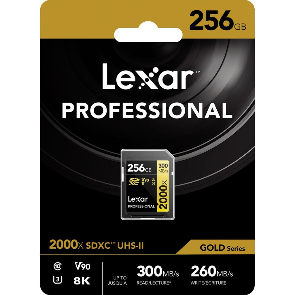 Lexar Professional Gold Series 2000x UHS-II SD Card - 256GB