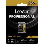 Lexar Professional Gold Series 2000x UHS-II SD Card - 256GB