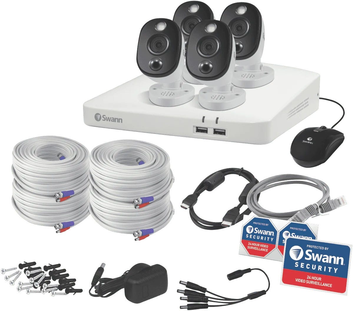 Swann 4 Camera 4 Channel 4K UHD Spotlight DVR Security System