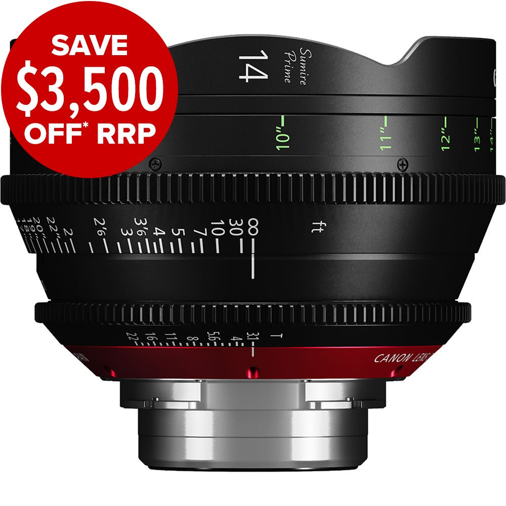 Canon CN-E 14mm T3.1 FP X Sumire Cine Lens - PL Mount