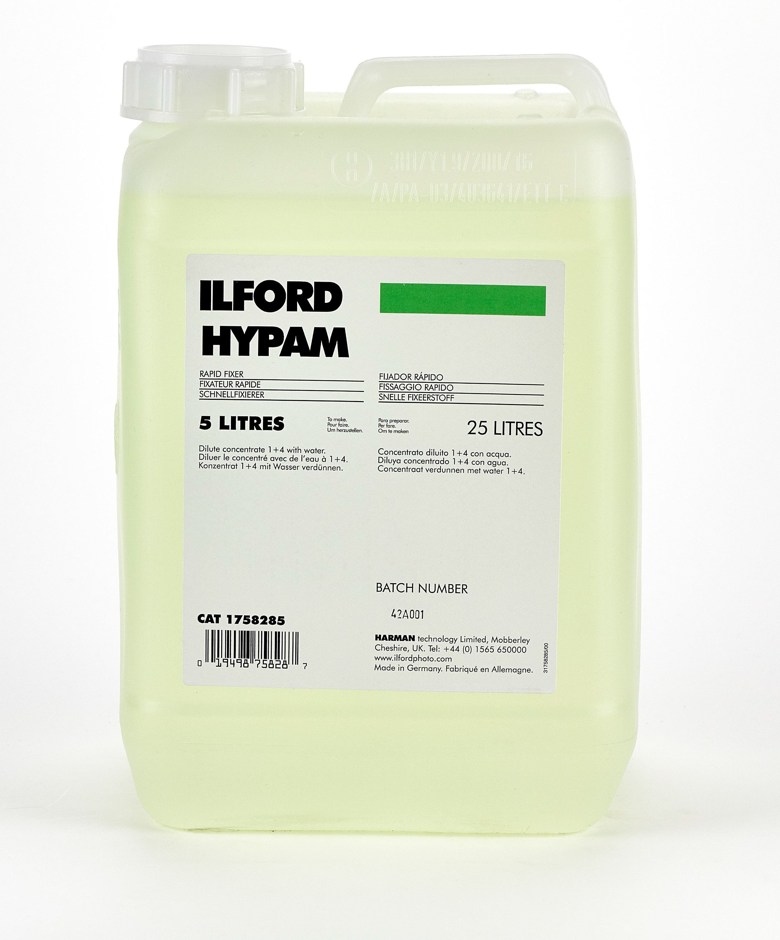 Ilford HYPAM Rapid Fixer 5 Litre