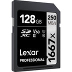 Lexar Professional 1667x SDXC UHS-II SD Card - 128GB