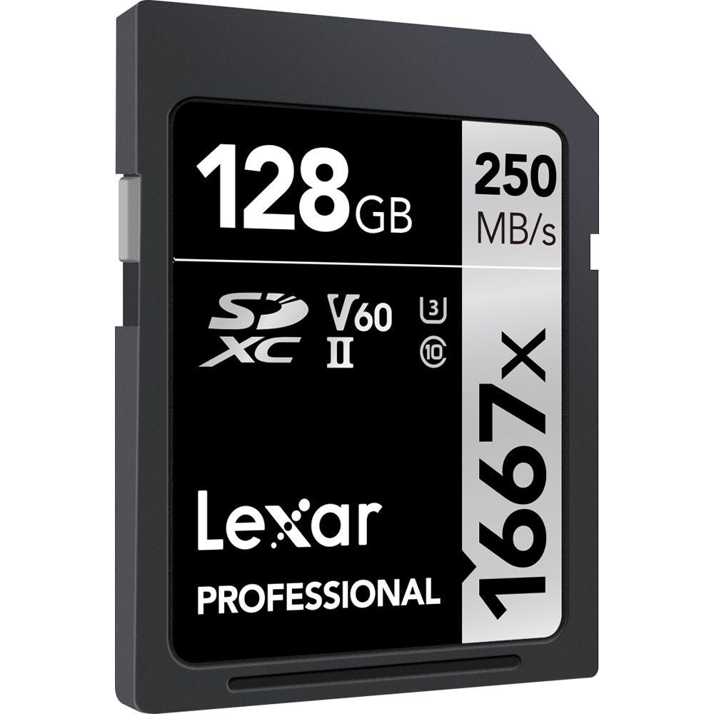 Lexar Professional 1667x SDXC UHS-II SD Card - 128GB