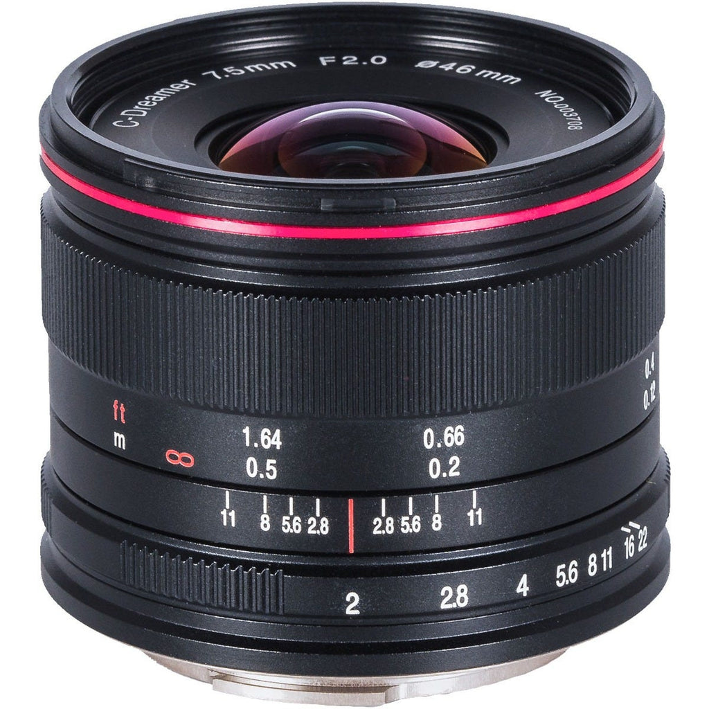 Laowa 7.5mm f2 MFT Lightweight Version  -  Black 