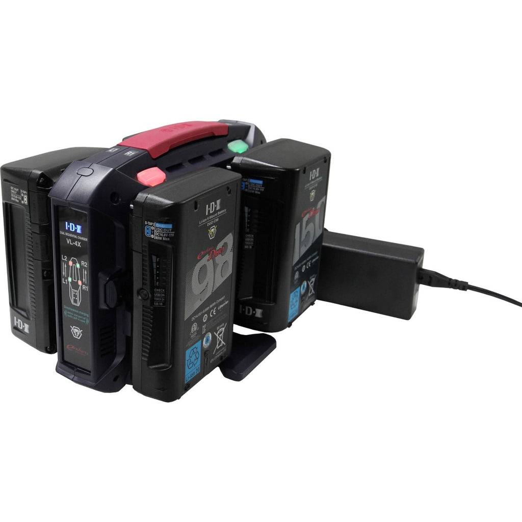 IDX Bundle Includes 4x ID-CUE-H90 Batteries and 1x VL-4X 4-Channel Dual