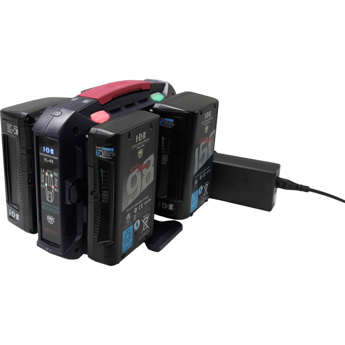 IDX Bundle Includes 4x ID-CUE-H90 Batteries and 1x VL-4X 4-Channel Dual