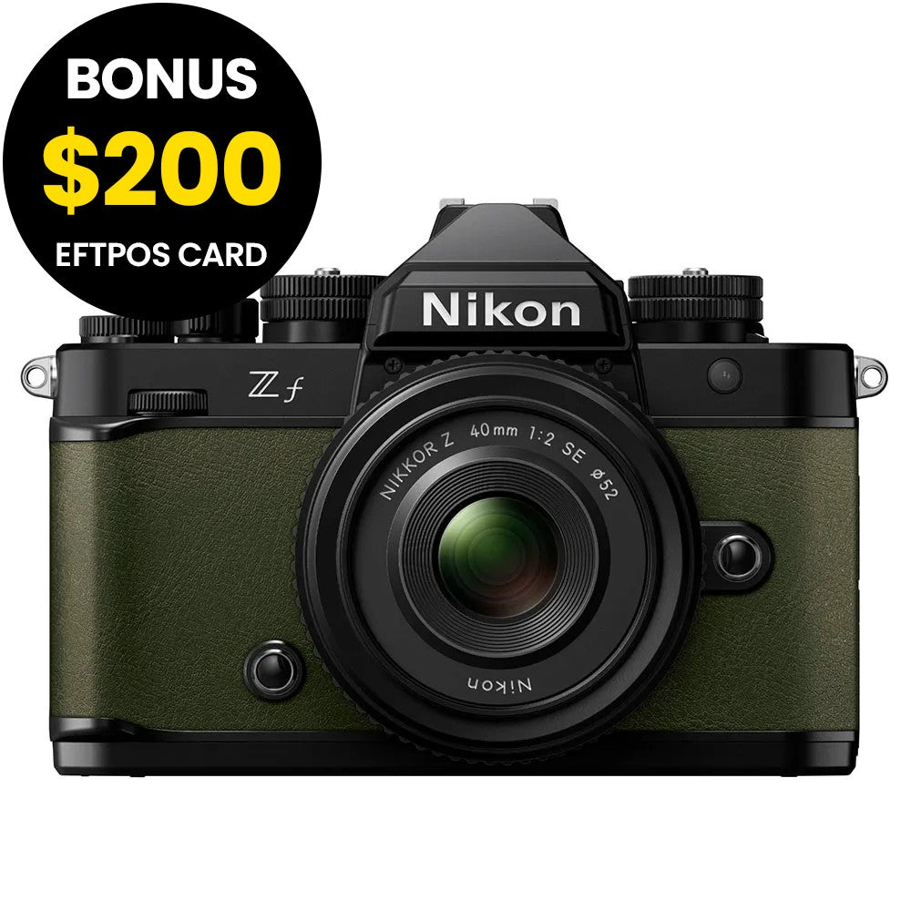 Nikon Z f Mirrorless Camera (Moss Green) with 40mm f/2 Lens